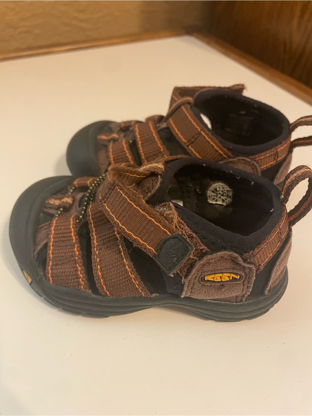 KEEN Baby/Toddler Brown and Orange Outdoor Sandals
